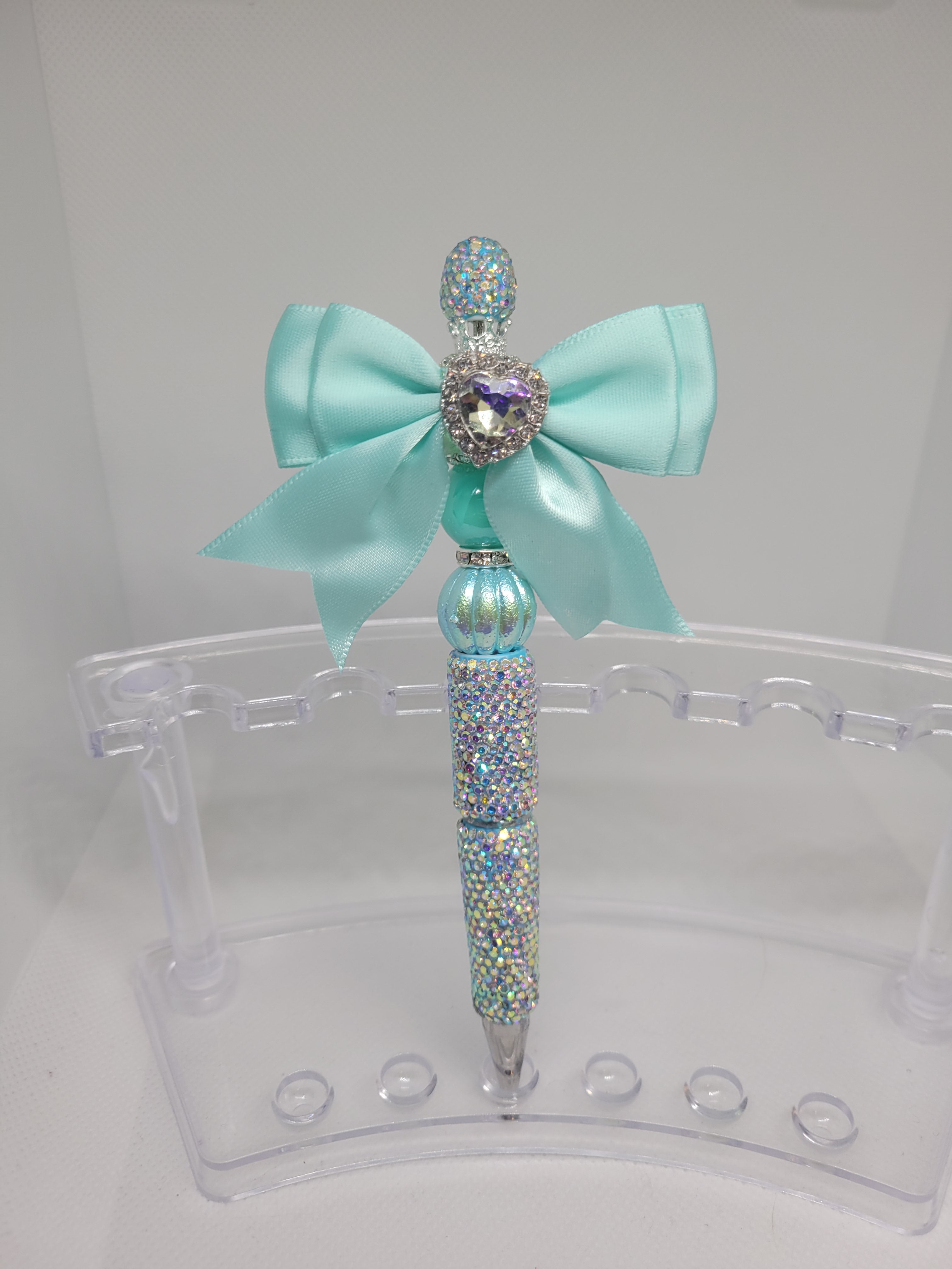 Glitter bow pen