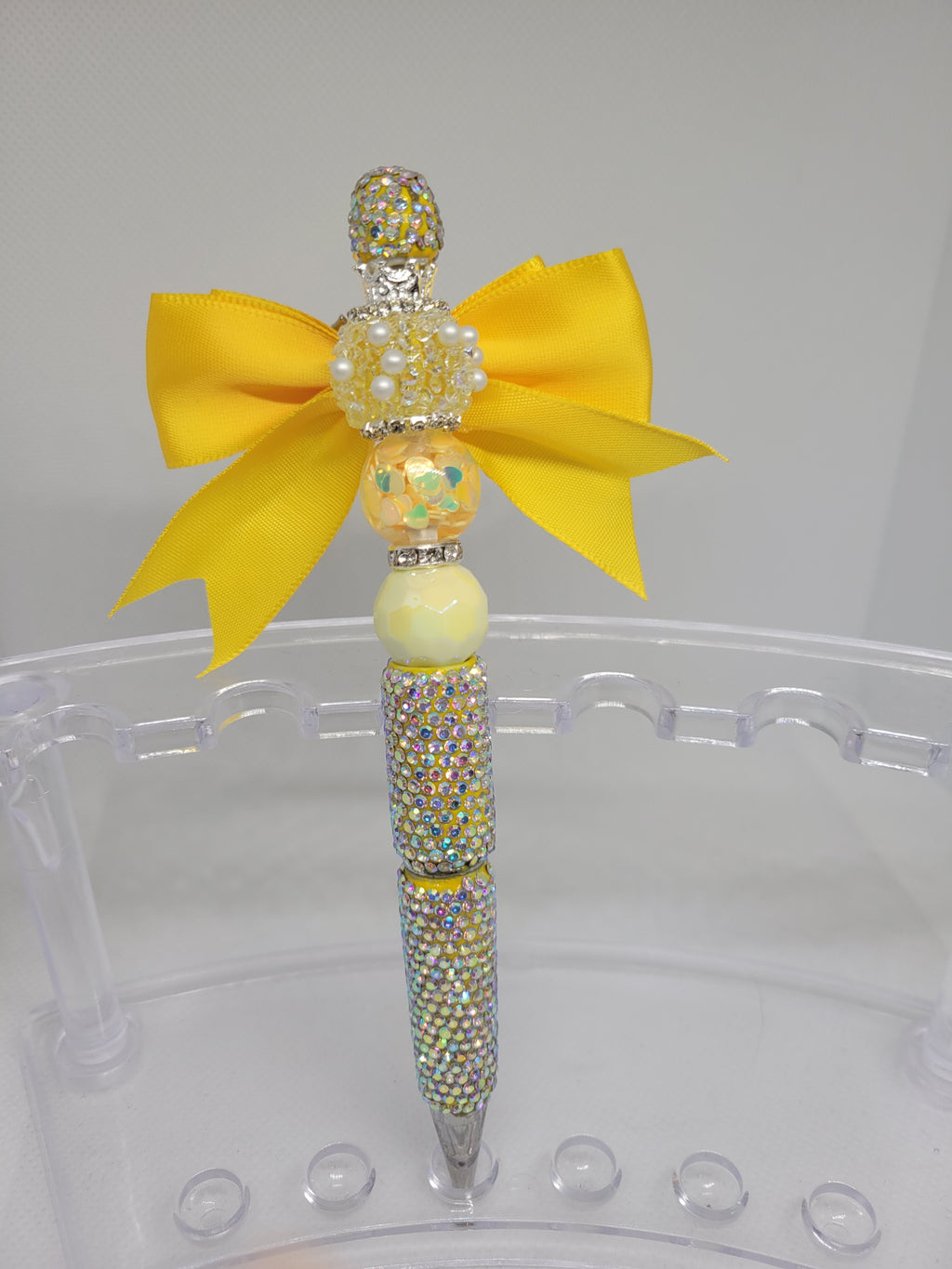 Glitter beaded pen