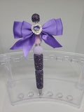 Glitter beaded pen
