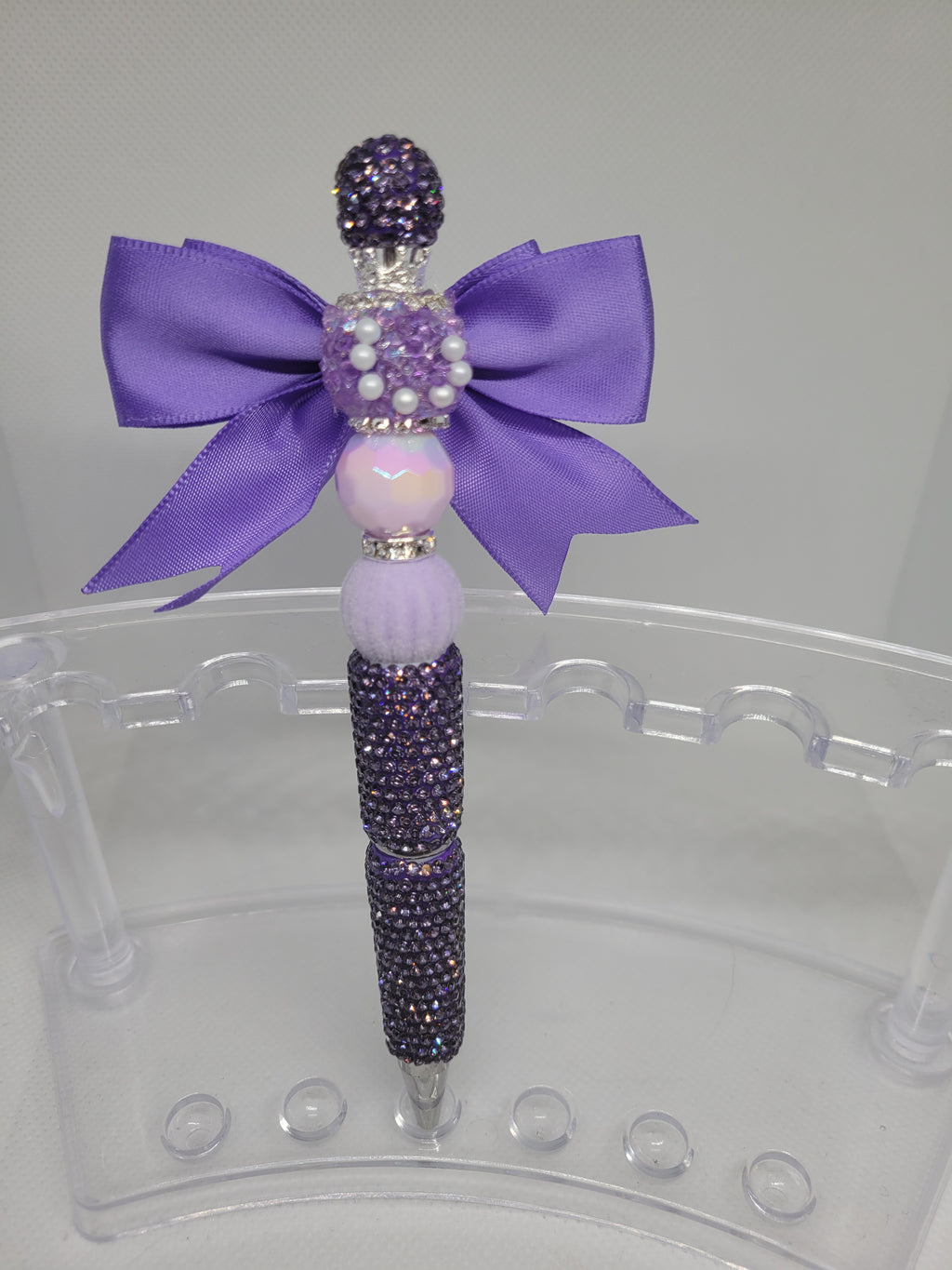 Glitter beaded pen