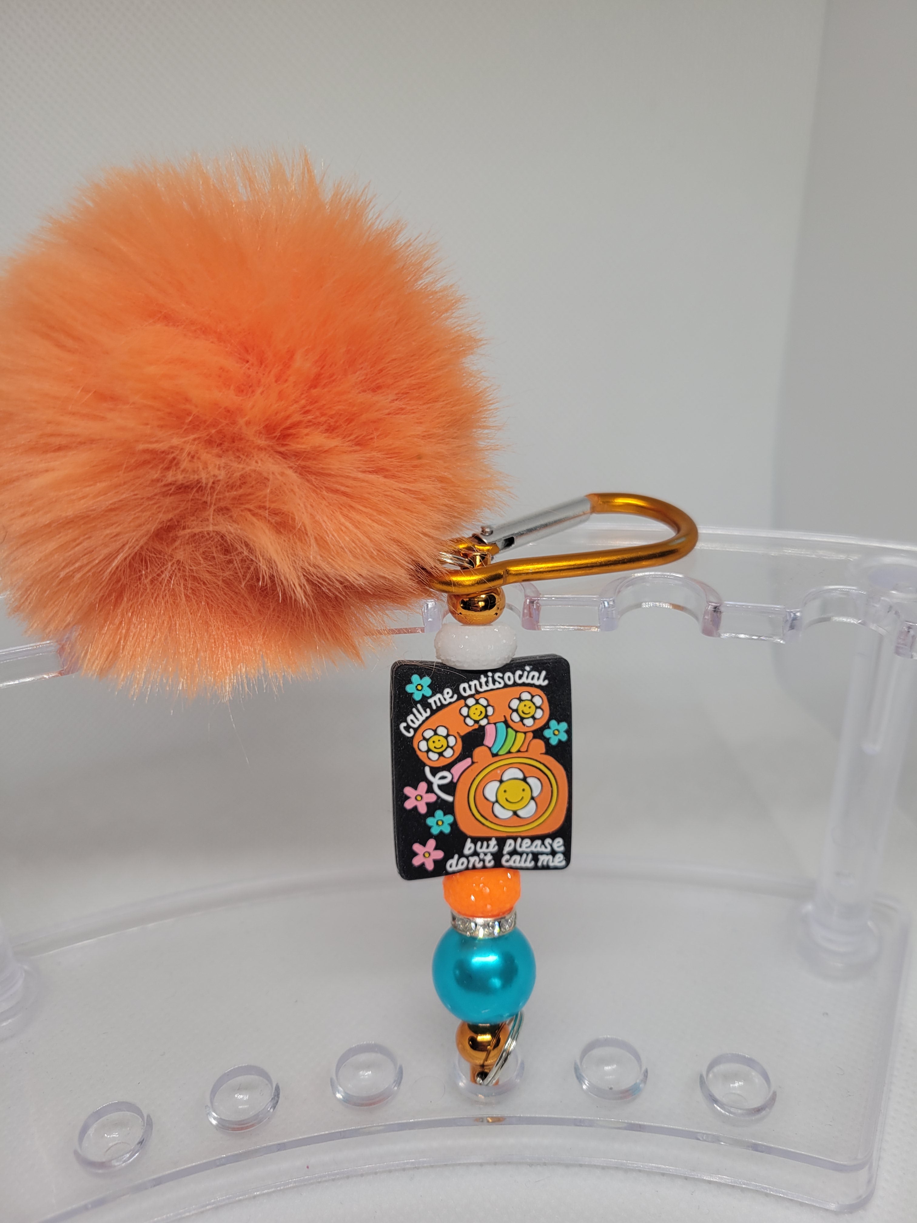 Pom pom keychain