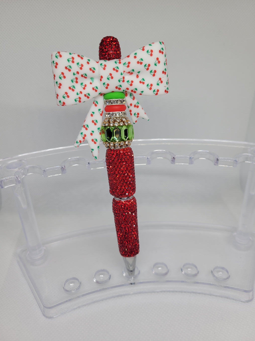 Glitter beaded pen