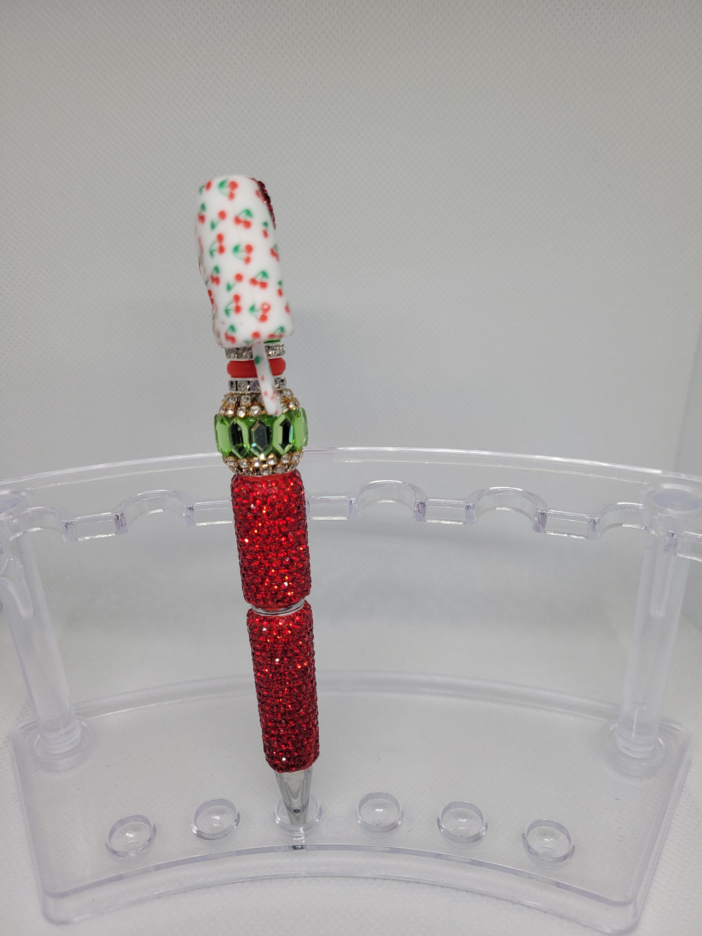 Glitter beaded pen