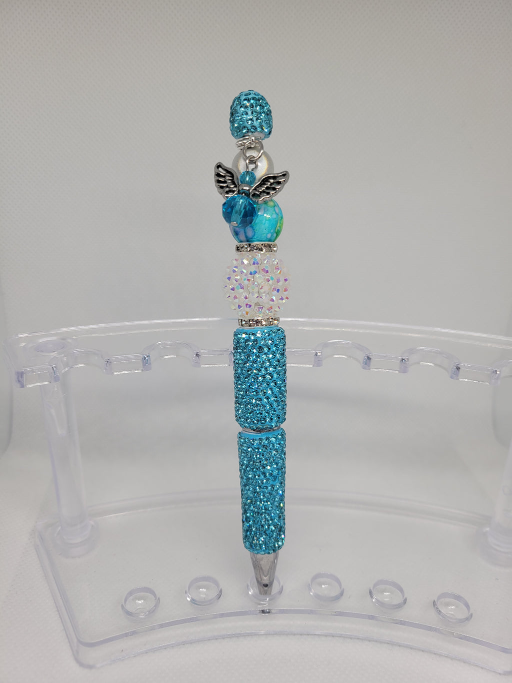 Glitter beaded pen
