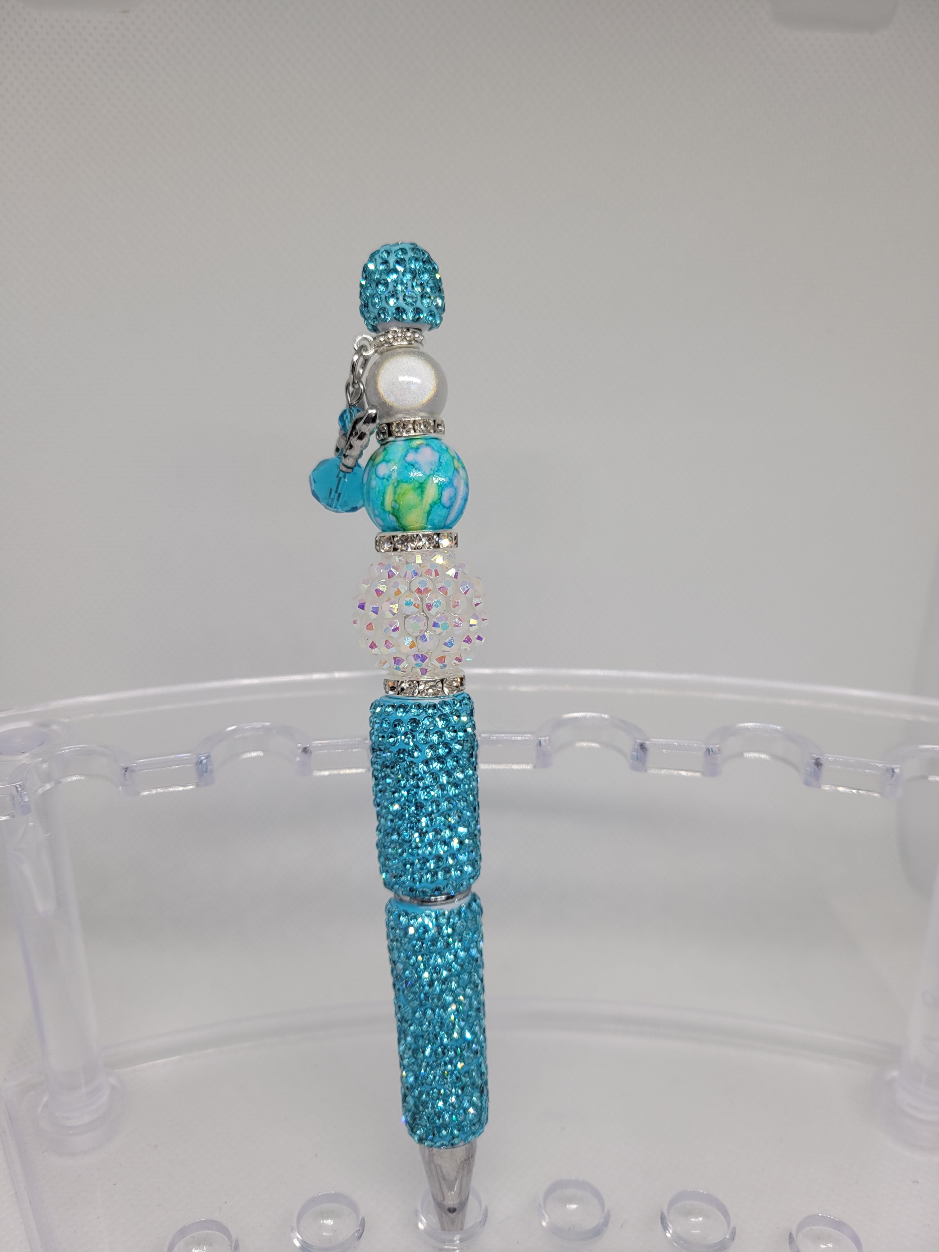 Glitter beaded pen