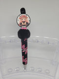 Glitter beaded pen